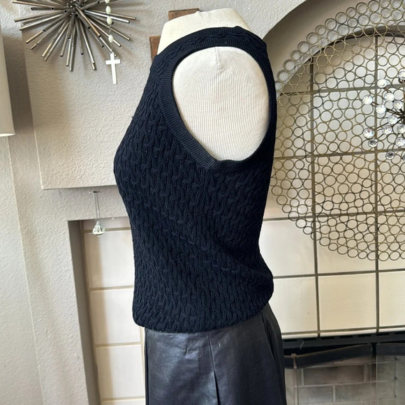 St. John sport knit tank top sweater size xs black - Picture 3 of 12